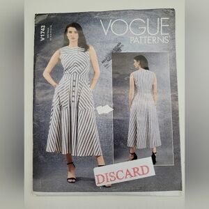 🧵4/$20🧵 Vogue V 1743 Dress Sewing Pattern Uncut Size 6-14 DIY Supplies